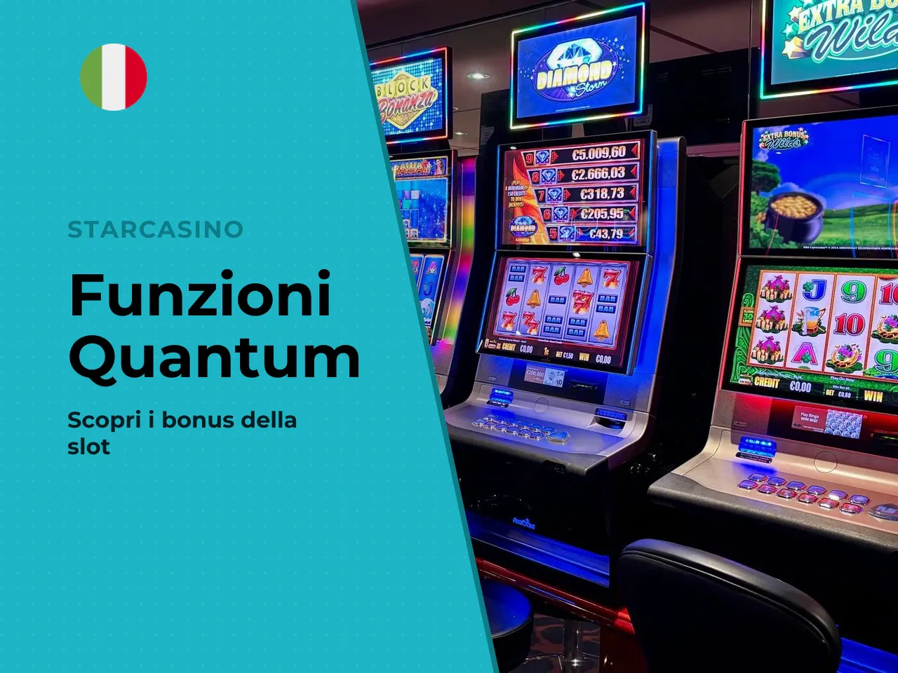 Cosa fanno Quantum e gli effetti extra. Il contatore Quantum Leap si carica con i simboli eliminati: servono **25 simboli** per ogni segmento, 5 segmenti in totale. Ogni segmento caricato aggiunge all